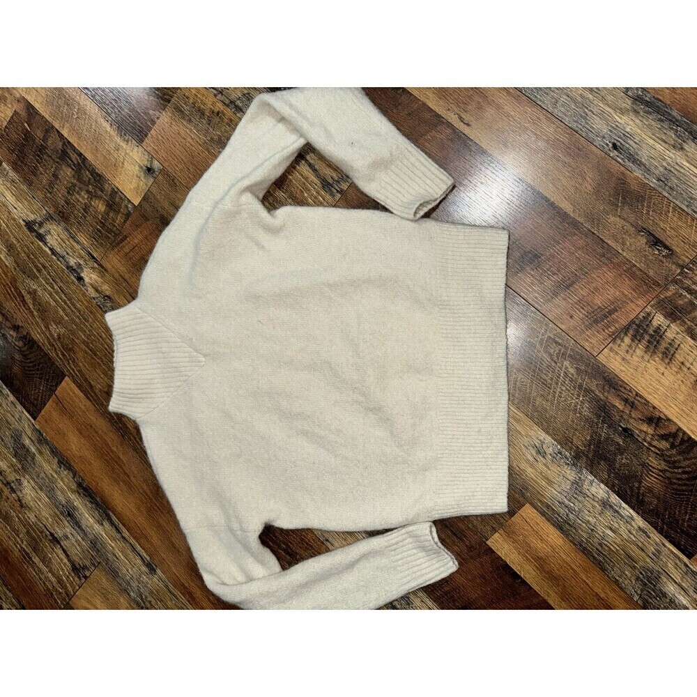 madewell womens  wool Blend  sweater Xxs beige off white Turtleneck